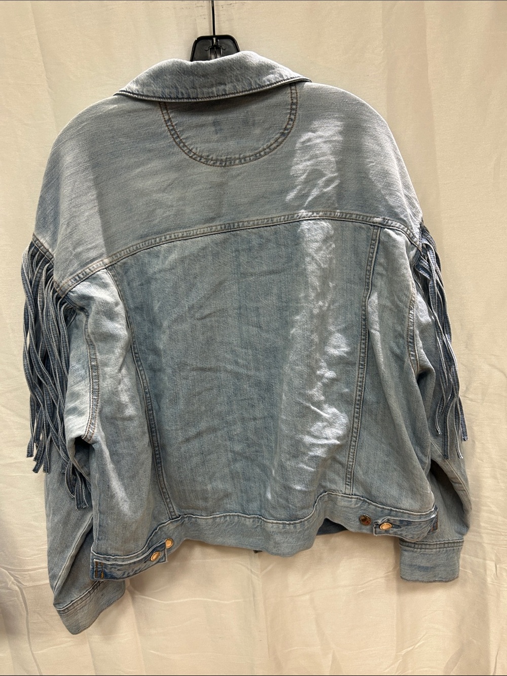 Universal Thread Light Blue Fringe Denim Jacket - Picture 4 of 4